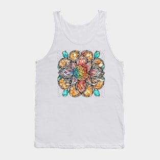 Stained Glass Abstract Flower Tank Top